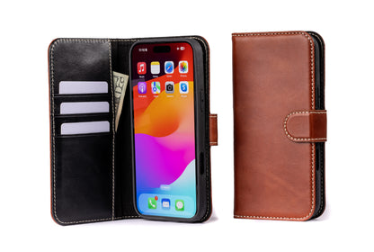 Burton Goods iPhone Case Deep Amber Modern Pocket Book Wallet Case For iPhone 16 Pro Max