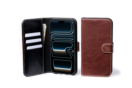 Burton Goods iPhone Case Mahogany Modern Pocket Book Wallet Case For iPhone 17 Pro