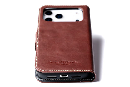 Burton Goods iPhone Case Modern Pocket Book Wallet Case For iPhone 17 Pro Max