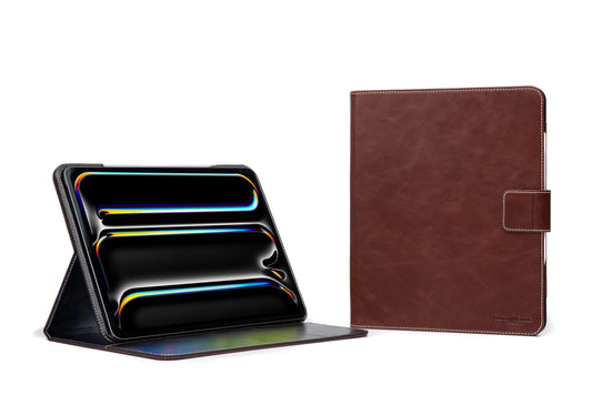 Burton Goods LLC iPad Case Mahogany CLEARANCE Magnetic Leather iPad Case M5 / M4 iPad Pro 13"