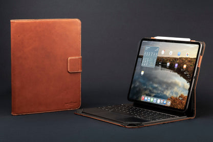Burton Goods LLC iPad Case Aged Amber Limited Edition: Magic Keyboard Leather Case M5/M4 iPad Pro 13"