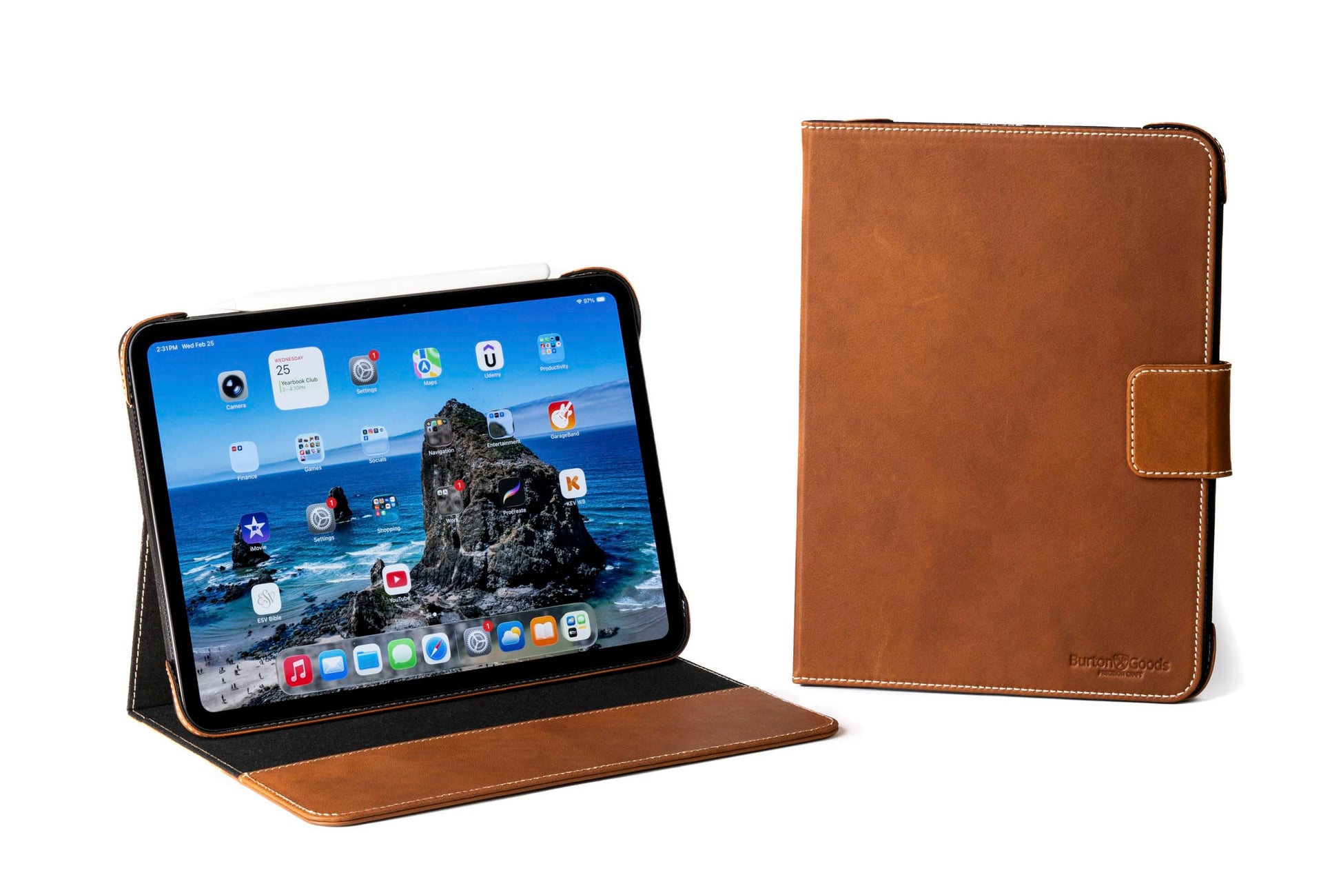 Burton Goods LLC iPad Case Limited Edition: Magnetic Leather Case M5 / M4 iPad Pro 11"