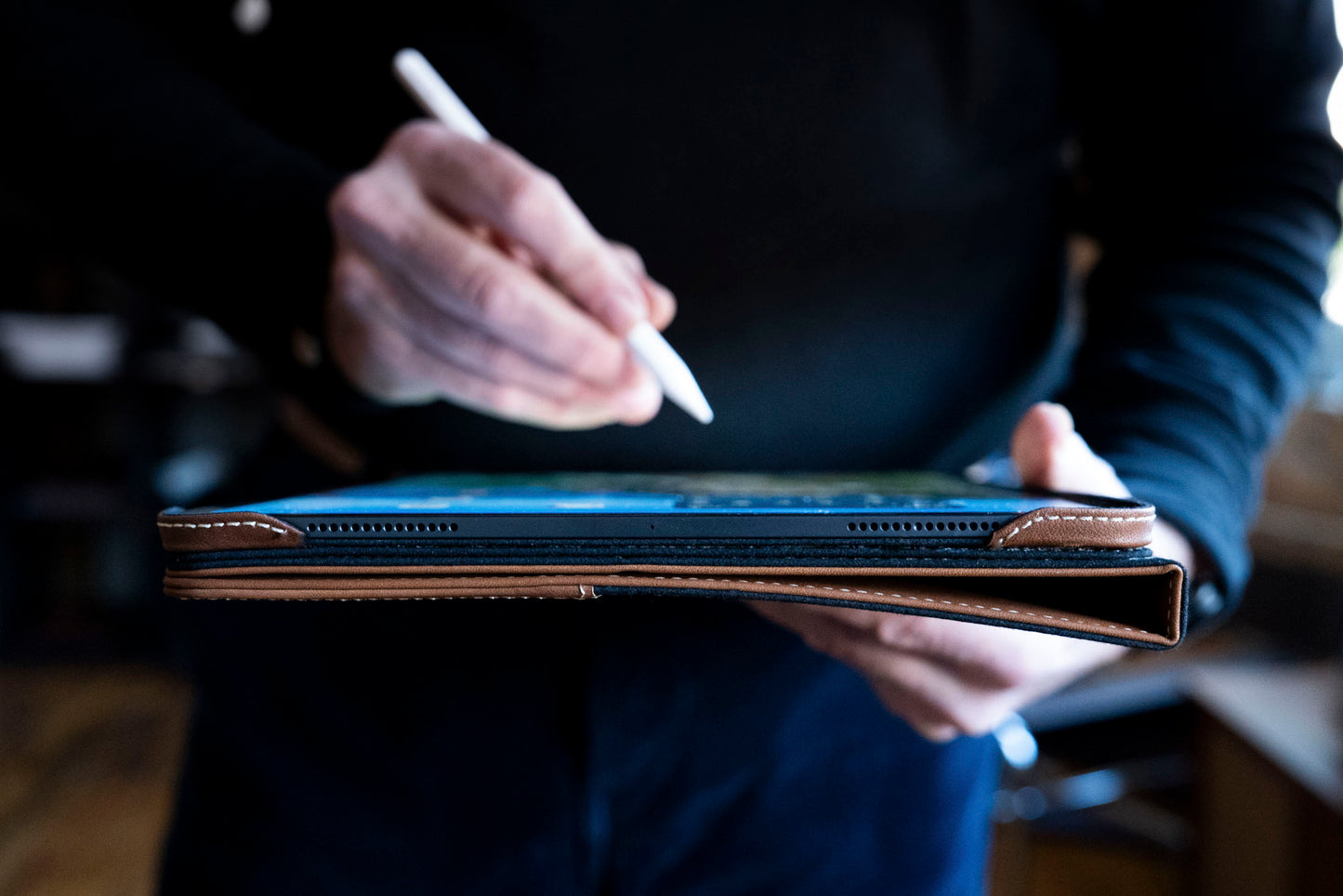 Burton Goods LLC iPad Case Limited Edition: Magnetic Leather Case M5 / M4 iPad Pro 13"