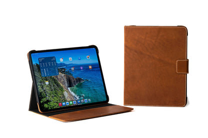 Burton Goods LLC iPad Case Light Mahogany Limited Edition: Magnetic Leather Case M5 / M4 iPad Pro 13"