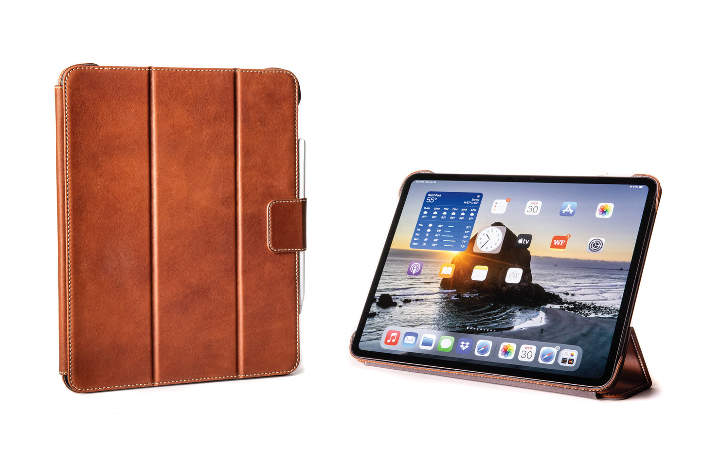 Burton Goods LLC iPad Case Aged Amber Slim Magnetic Leather iPad Case M5 / M4 iPad Pro 13"