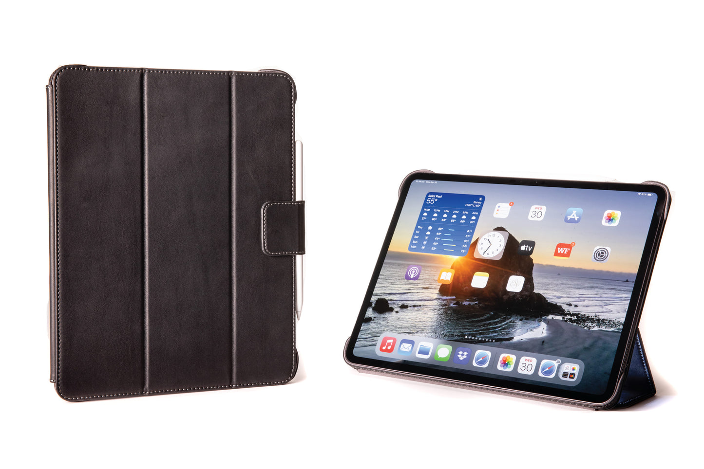 Burton Goods LLC iPad Case Galloper Black Slim Magnetic Leather iPad Case M5 / M4 iPad Pro 13"
