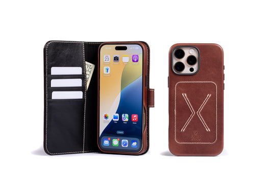 Burton Goods LLC® iPhone Case Mahogany / Mahogany Luxury Modern Pocket Book For iPhone 16 Pro Max