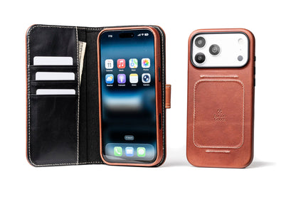 Burton Goods LLC® iPhone Case Deep Amber / Mahogany Luxury Pocket Book For iPhone 17 Pro Max