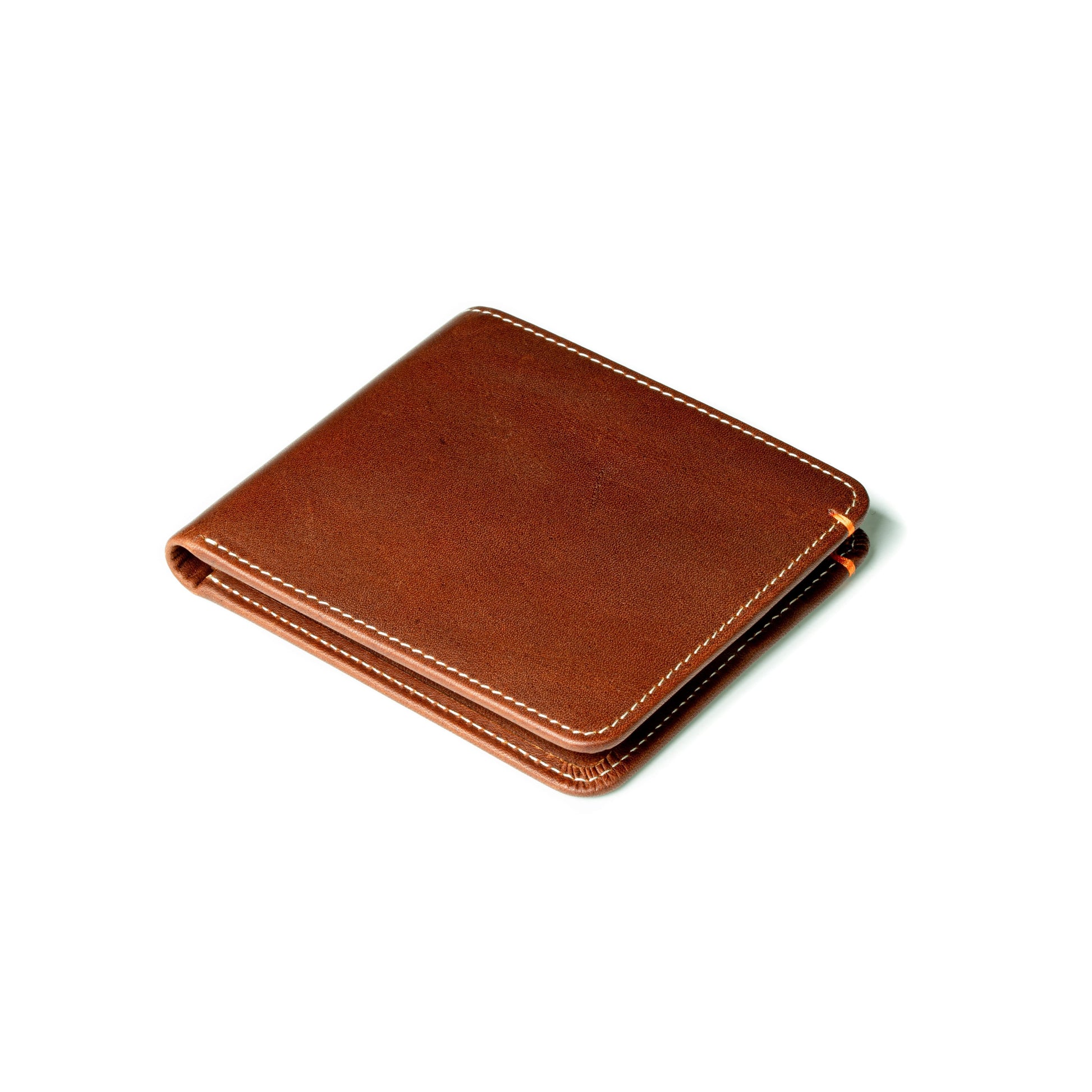 Burton Goods LLC® Light Mahogany Classic Slim Bi-Fold Leather Wallet