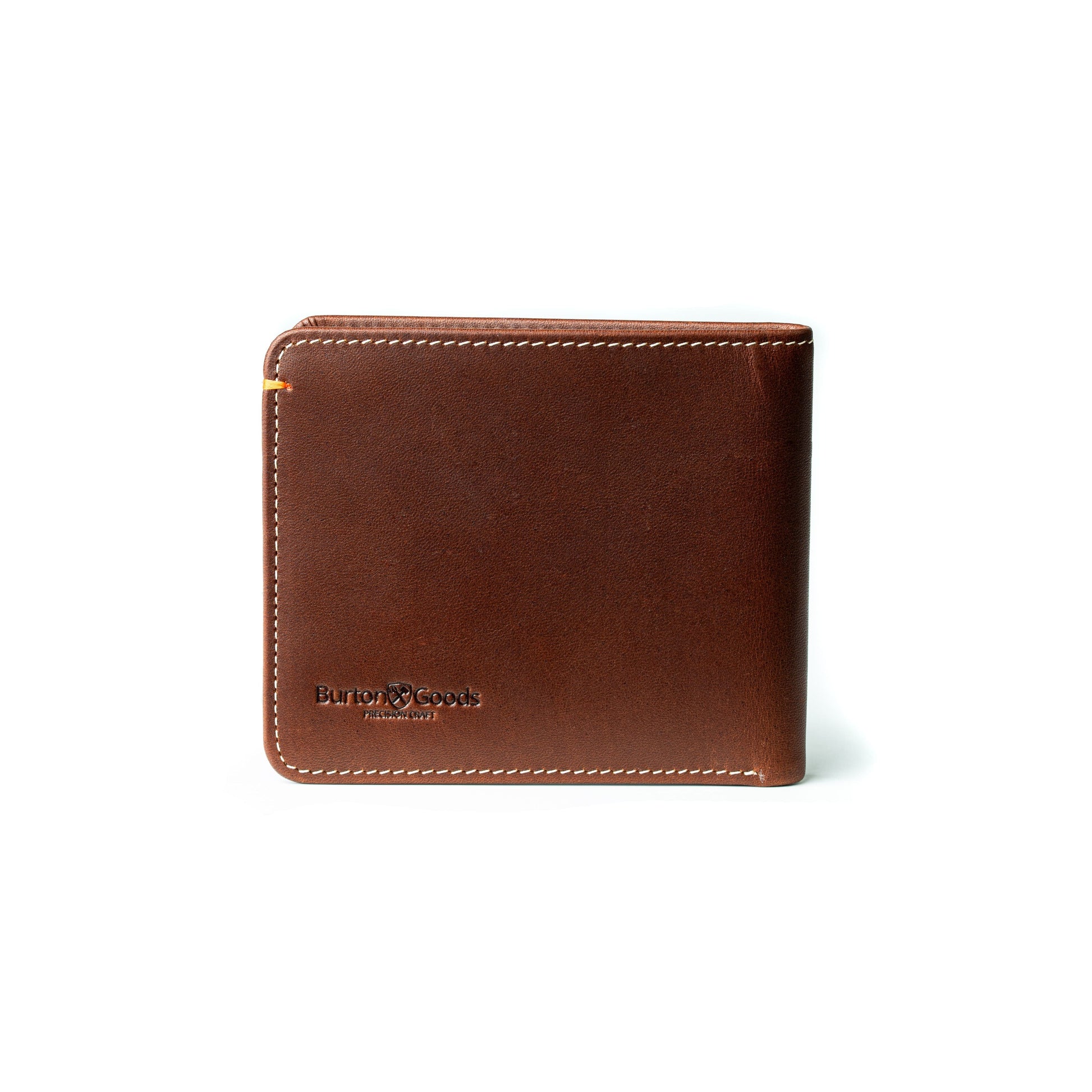 Burton Goods LLC® Light Mahogany Classic Slim Bi-Fold Leather Wallet