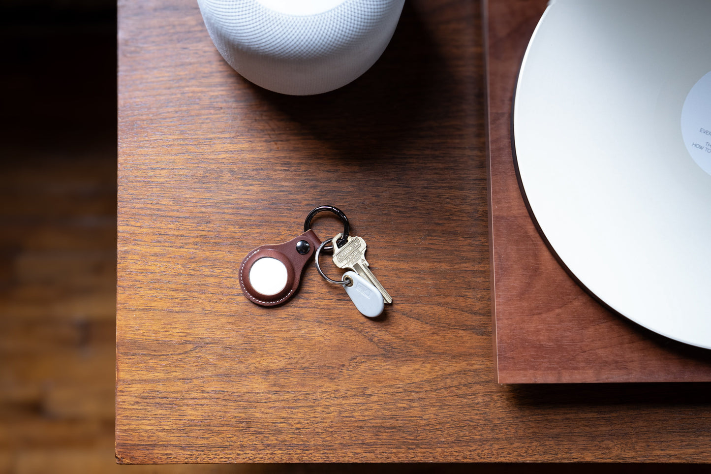 Burton Goods LLC® Leather Airtag Keychain