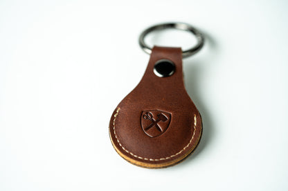 Burton Goods LLC® Leather Airtag Keychain