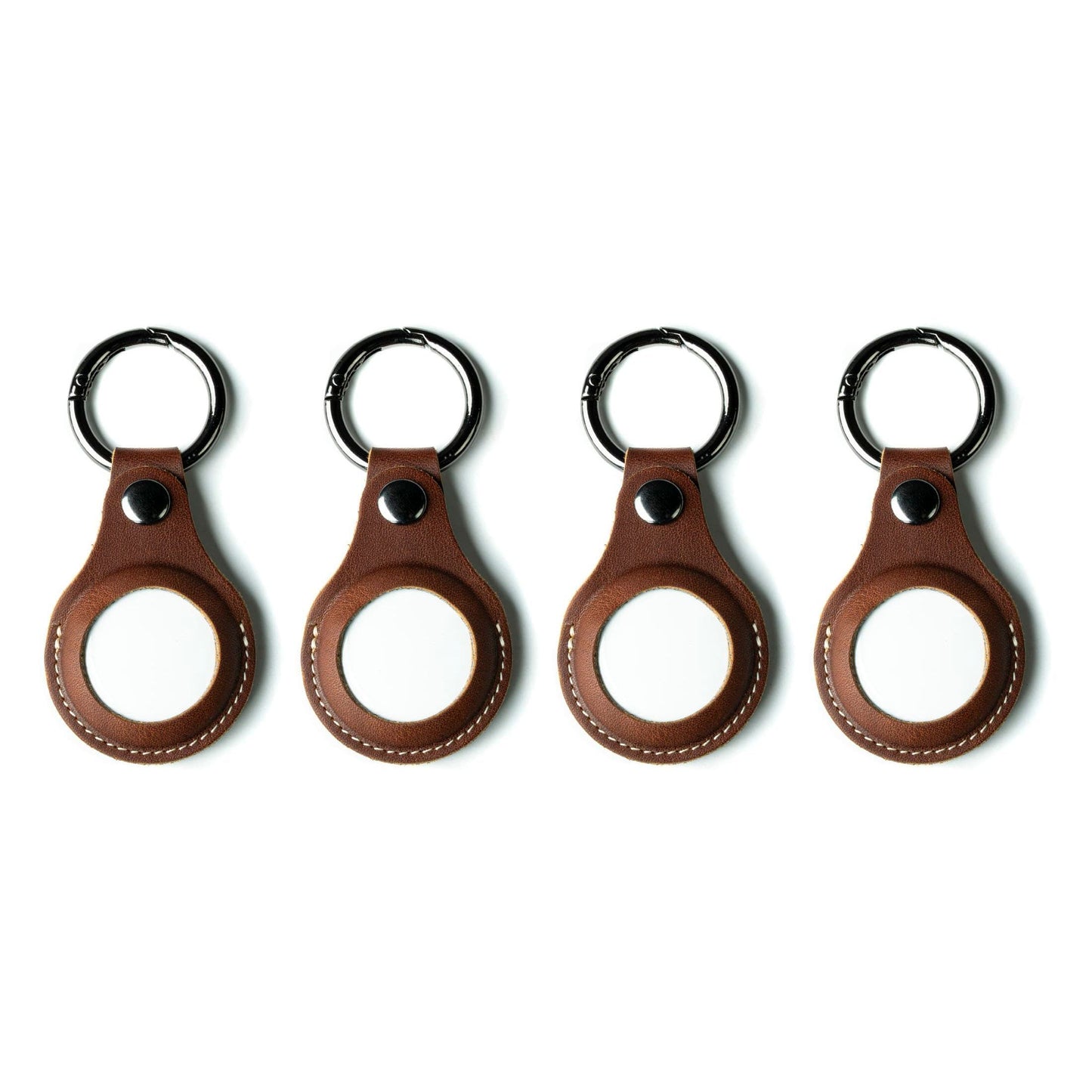 Burton Goods LLC® Leather Accessories Light Mahogany / 4-Pack Leather Airtag Keychain