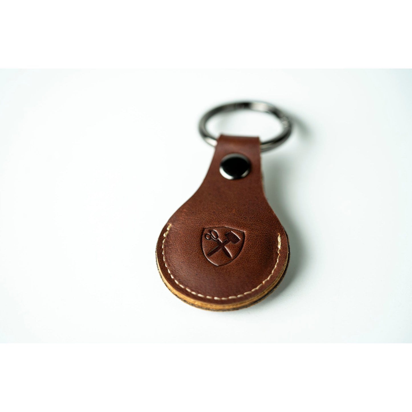 Burton Goods LLC® Leather Accessories Leather Airtag Keychain