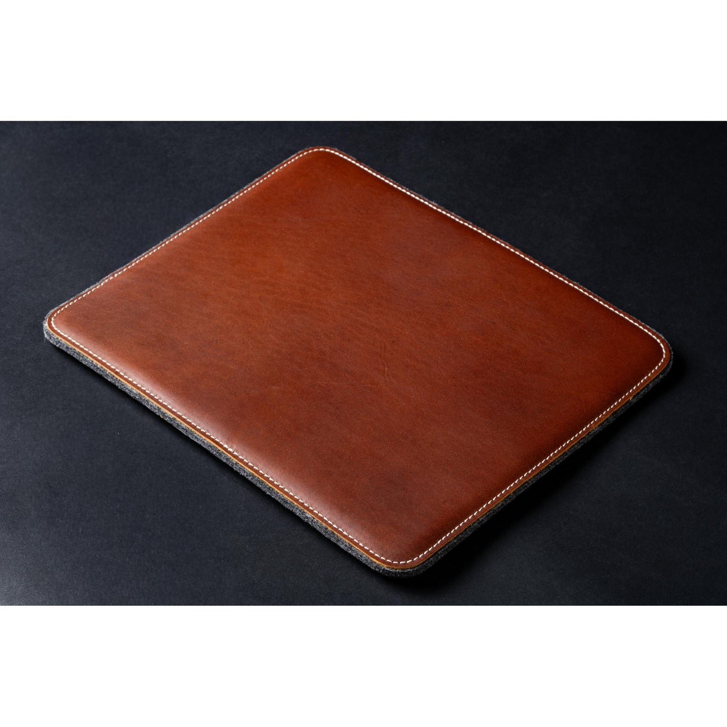 Burton Goods LLC® Leather Accessories Light Mahogany Leather Mouse Pad