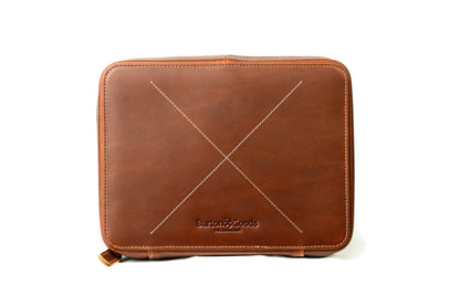 Burton Goods LLC® Light Mahogany Leather Techfolio Cord Organizer