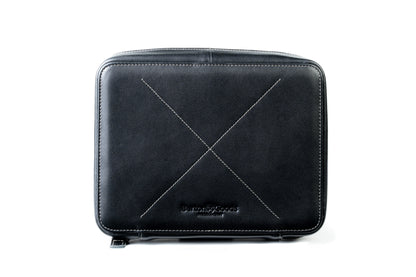 Burton Goods LLC® Onyx Black Leather Techfolio Cord Organizer