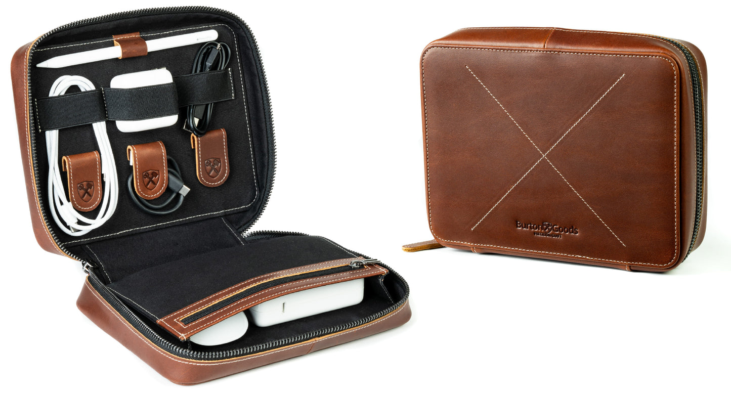 Burton Goods LLC® Leather Techfolio Cord Organizer