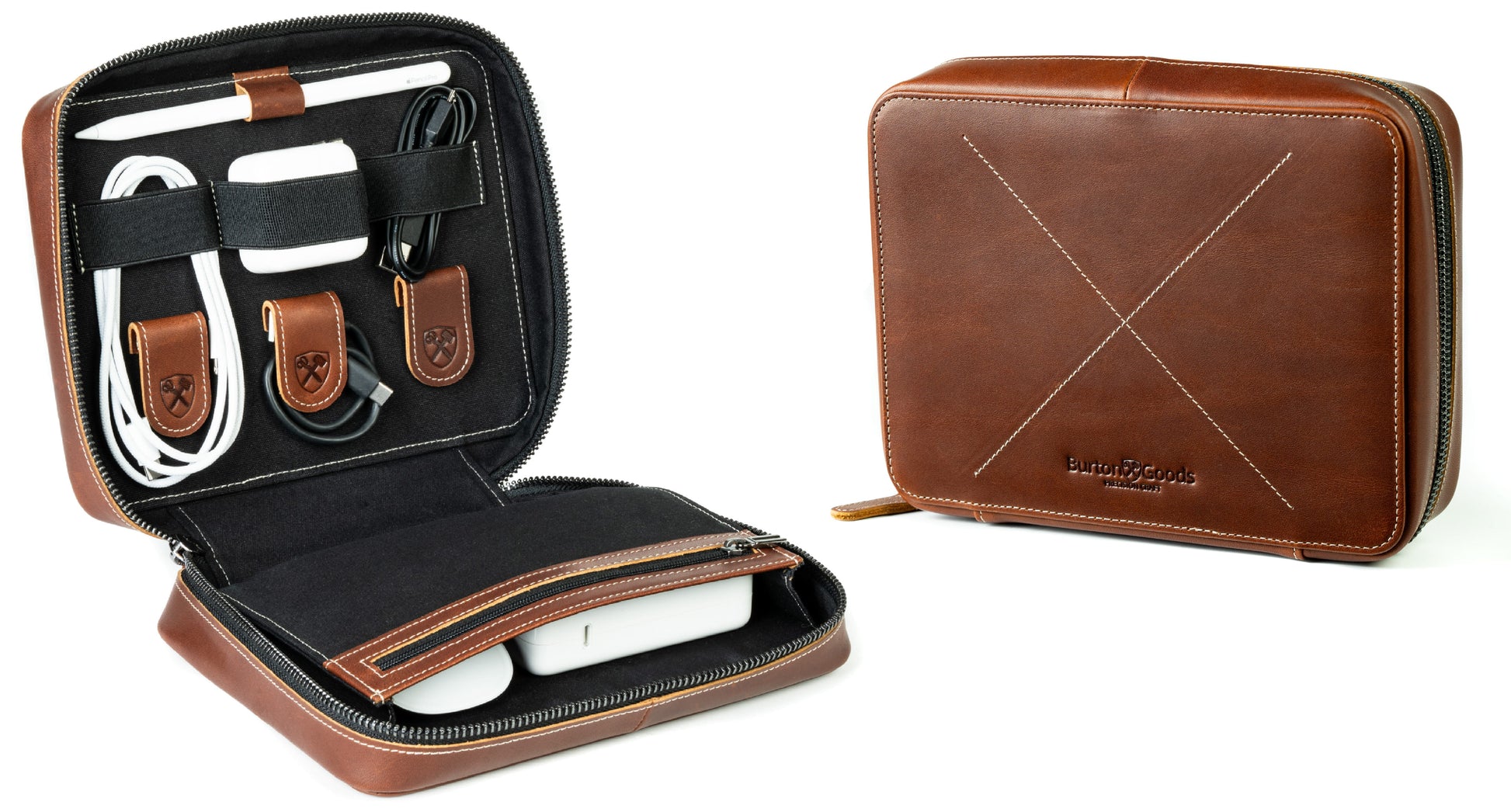 Burton Goods LLC® Leather Techfolio Cord Organizer