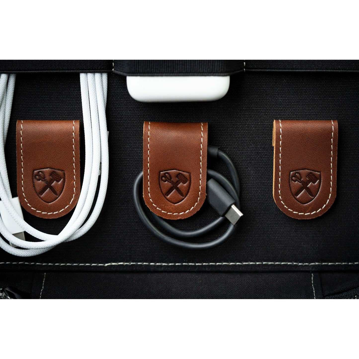Burton Goods LLC® Leather Accessories Leather Techfolio Cord Organizer