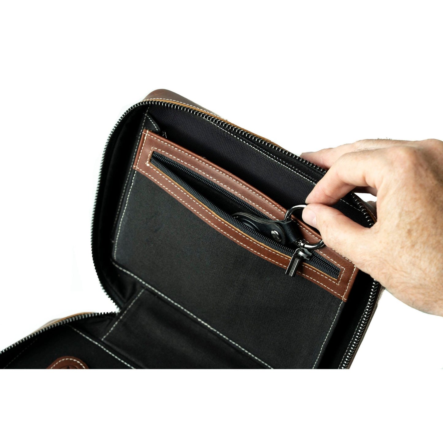 Burton Goods LLC® Leather Accessories Leather Techfolio Cord Organizer