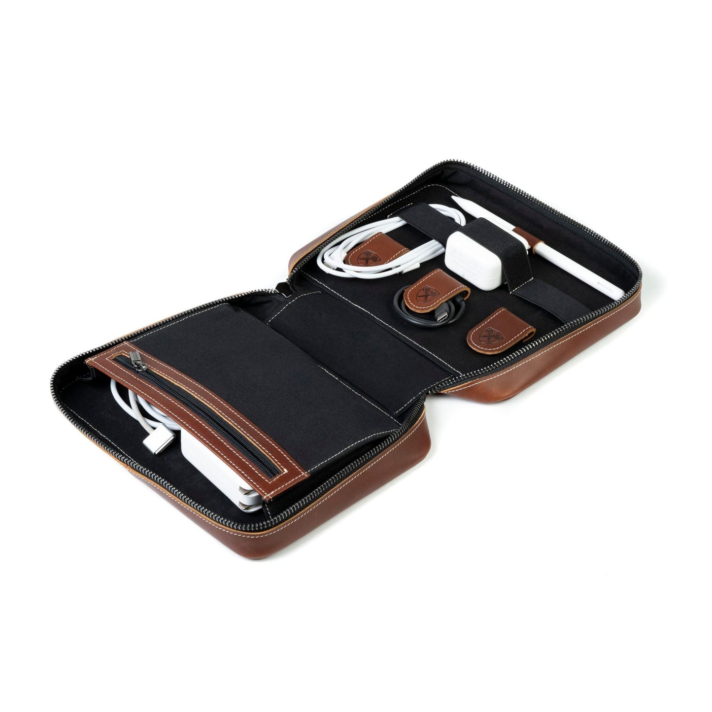 Burton Goods LLC® Leather Accessories Leather Techfolio Cord Organizer