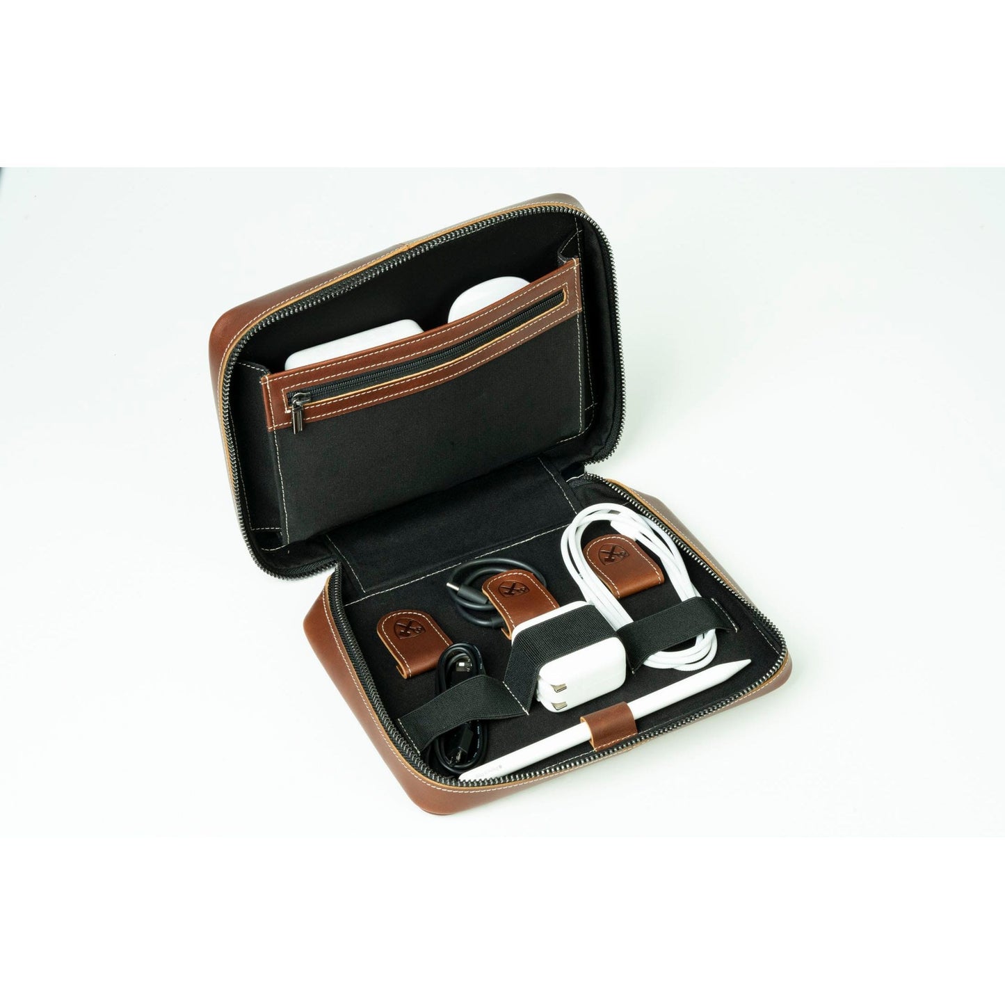 Burton Goods LLC® Leather Accessories Leather Techfolio Cord Organizer