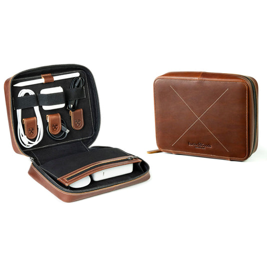 Burton Goods LLC® Leather Accessories Leather Techfolio Cord Organizer