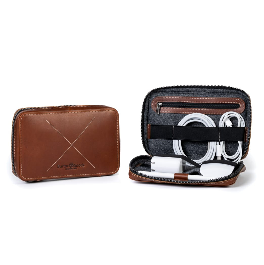 Burton Goods LLC® Leather Accessories Slim Leather Techfolio Cord Organizer