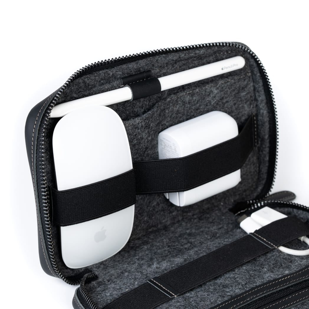 Burton Goods LLC® Leather Accessories Slim Leather Techfolio Cord Organizer