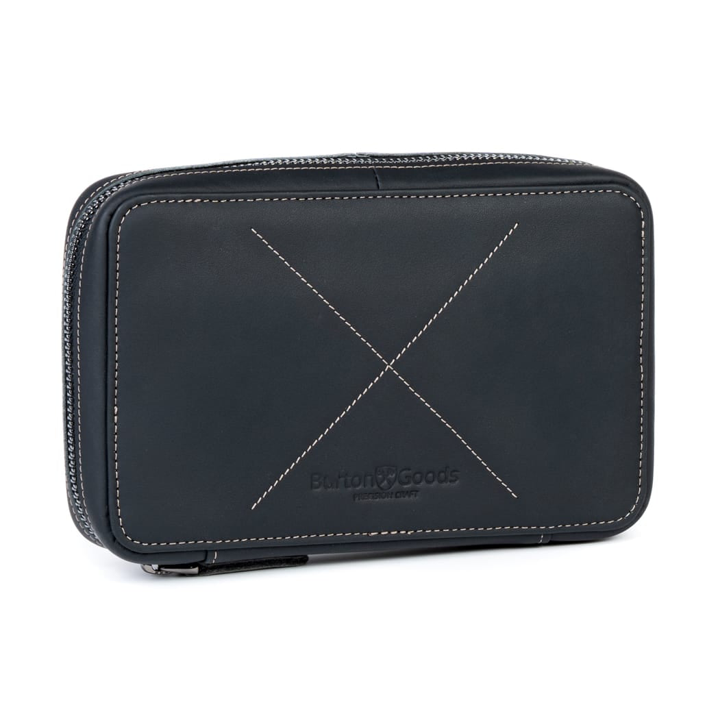 Burton Goods LLC® Leather Accessories Galloper Black Slim Leather Techfolio Cord Organizer