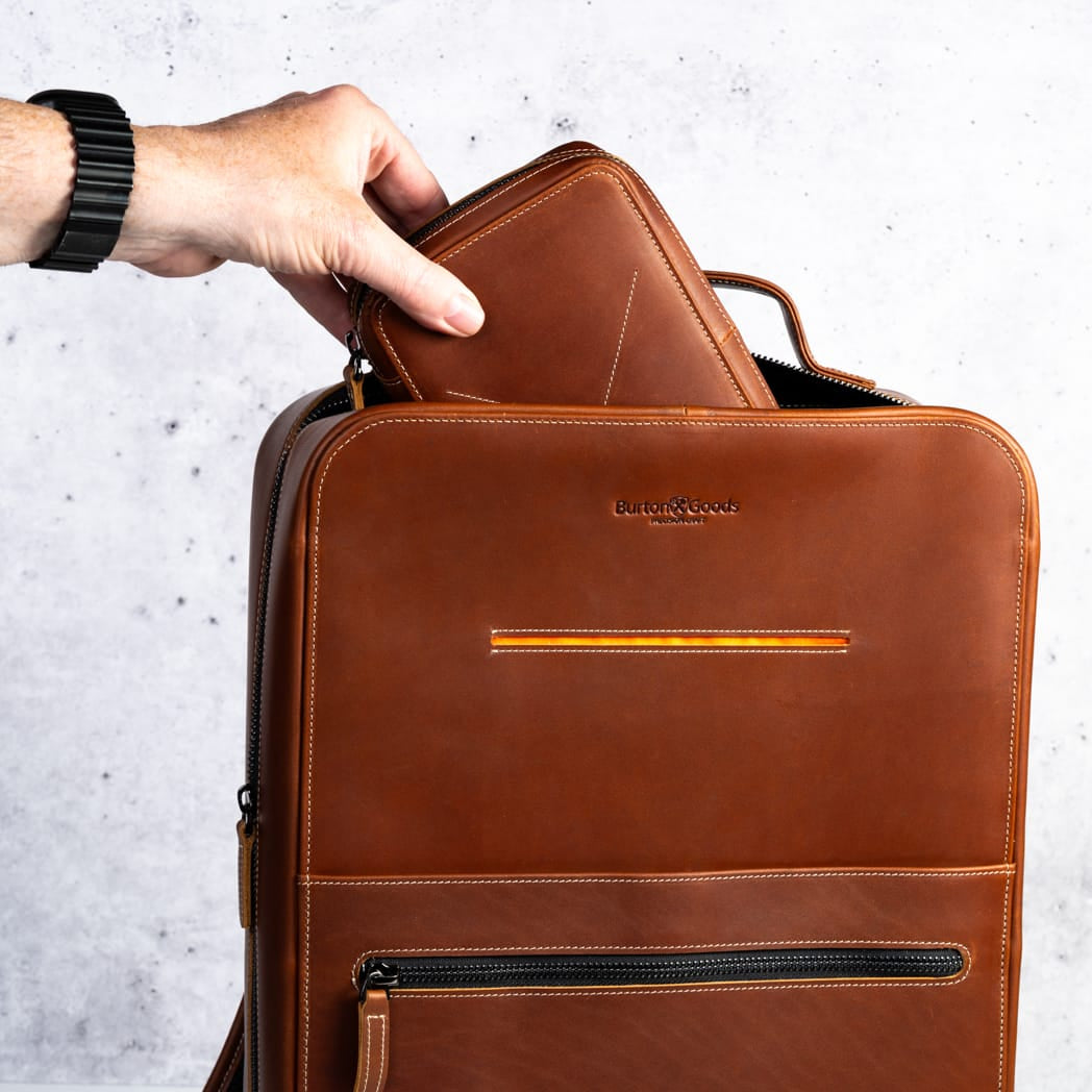 Burton Goods LLC® Leather Accessories Slim Leather Techfolio Cord Organizer