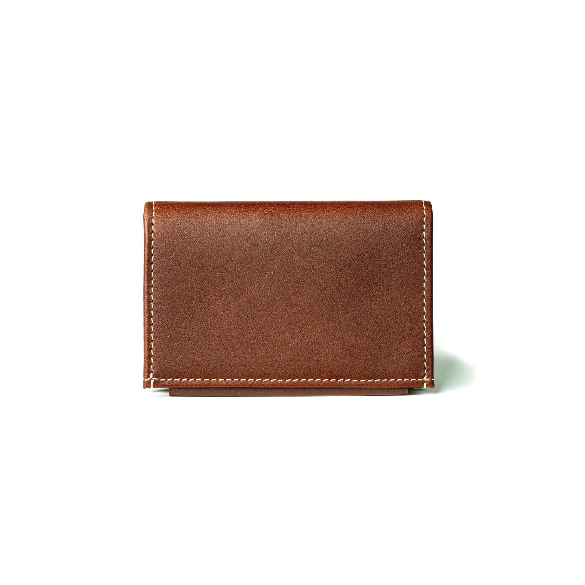 Burton Goods LLC® Light Mahogany Ultra Compact Bi-Fold Leather Wallet