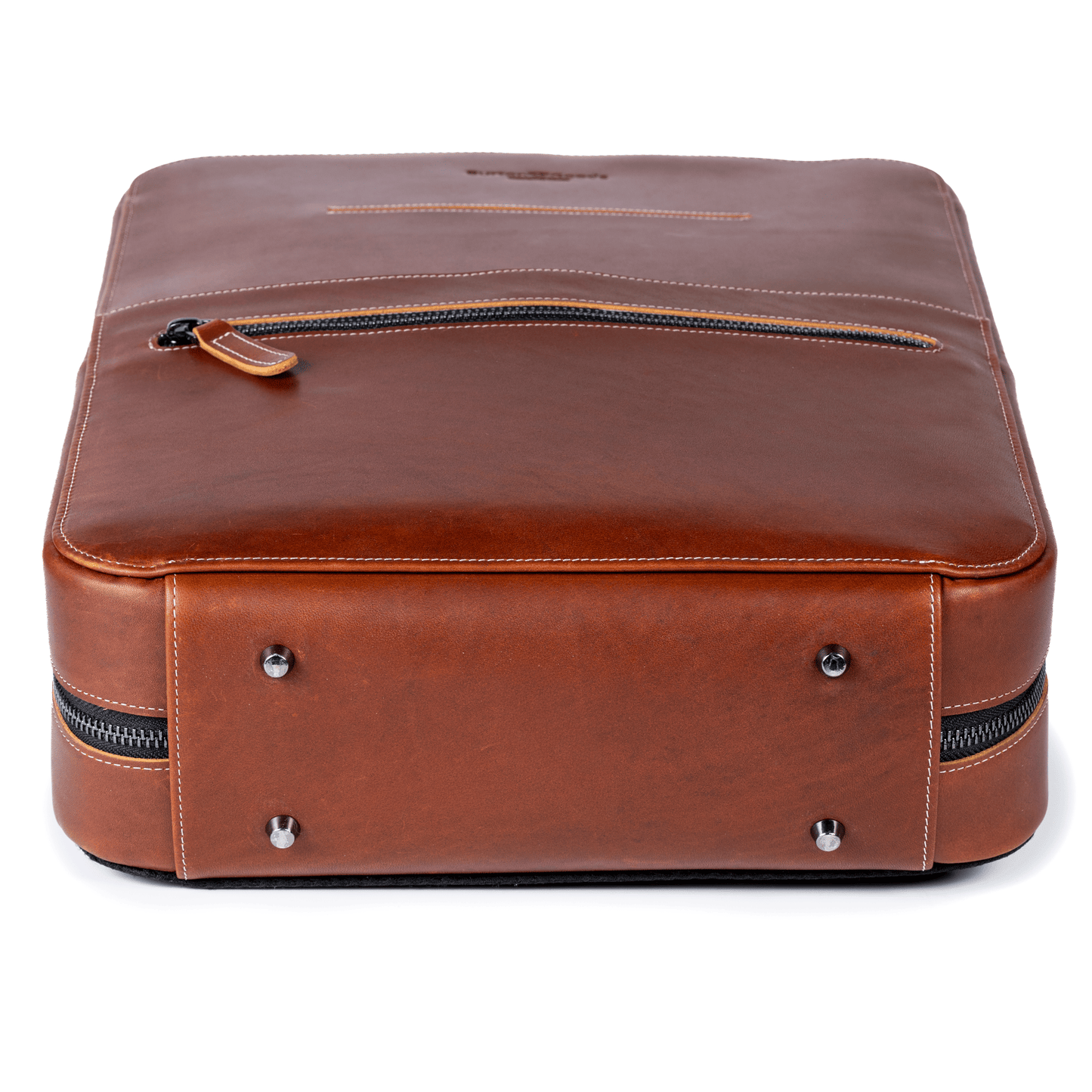 Burton Goods LLC® Leather Bag Mahogany Modern Leather Laptop Backpack