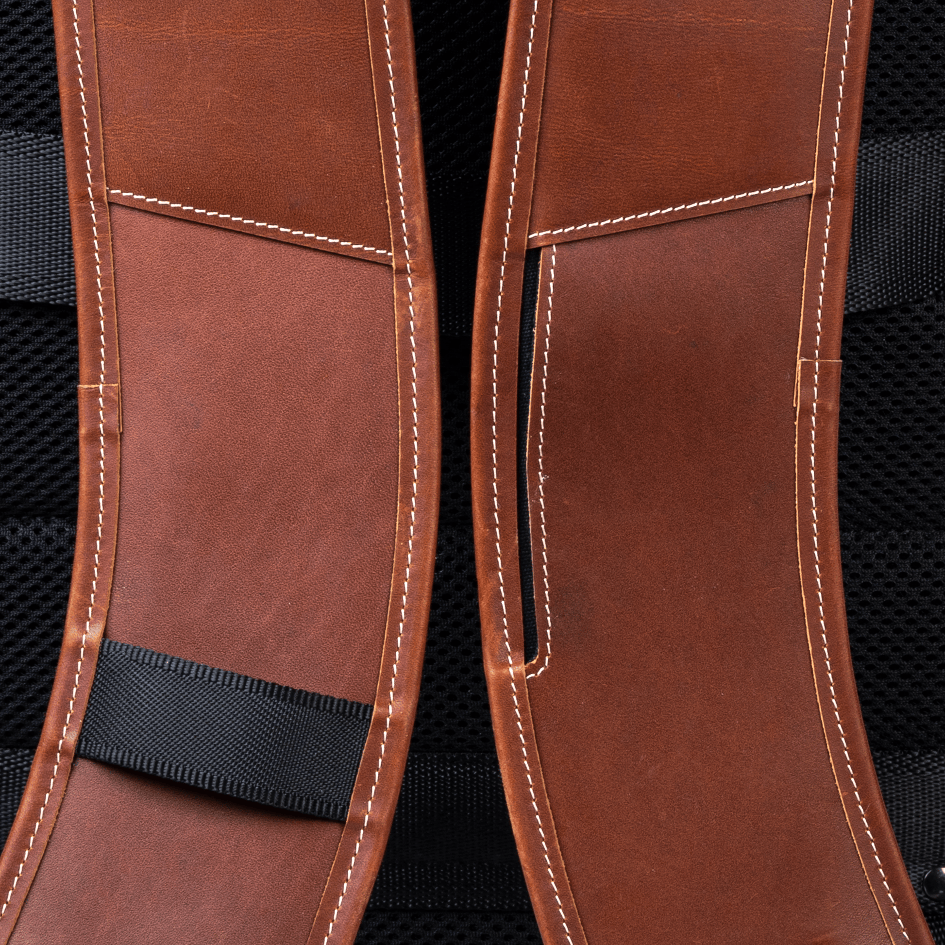 Burton Goods LLC® Leather Bag Mahogany Modern Leather Laptop Backpack