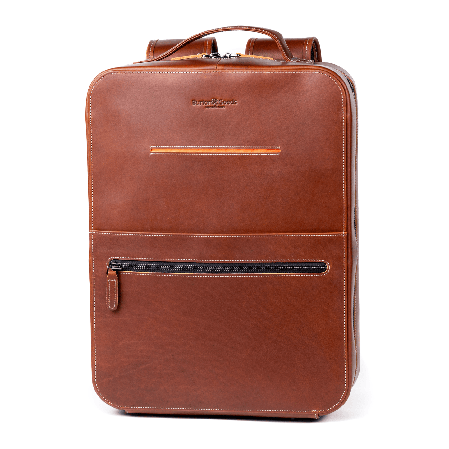 Burton Goods LLC® Leather Bag Mahogany Modern Leather Laptop Backpack