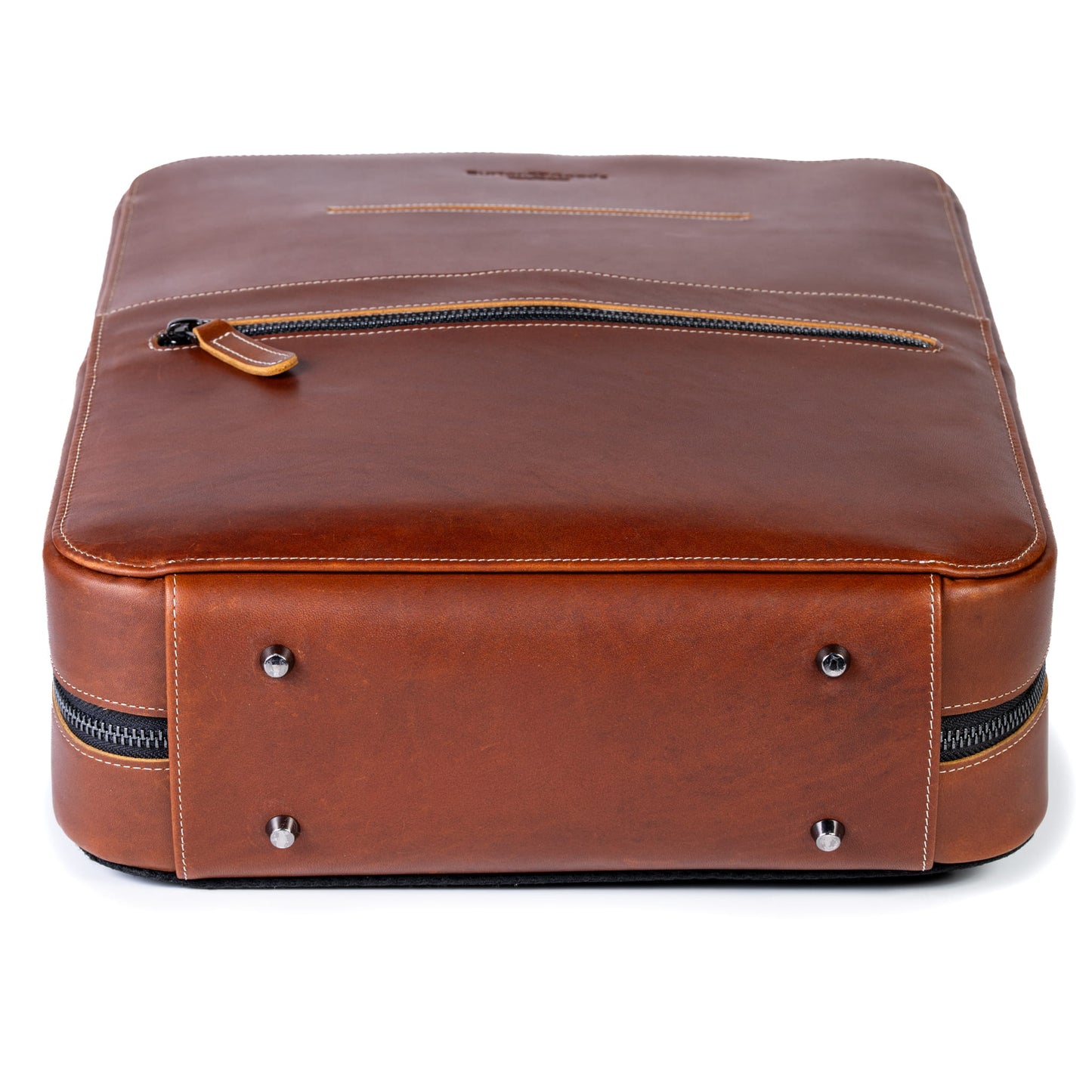 Burton Goods LLC® Leather Bag Mahogany Modern Leather Laptop Backpack