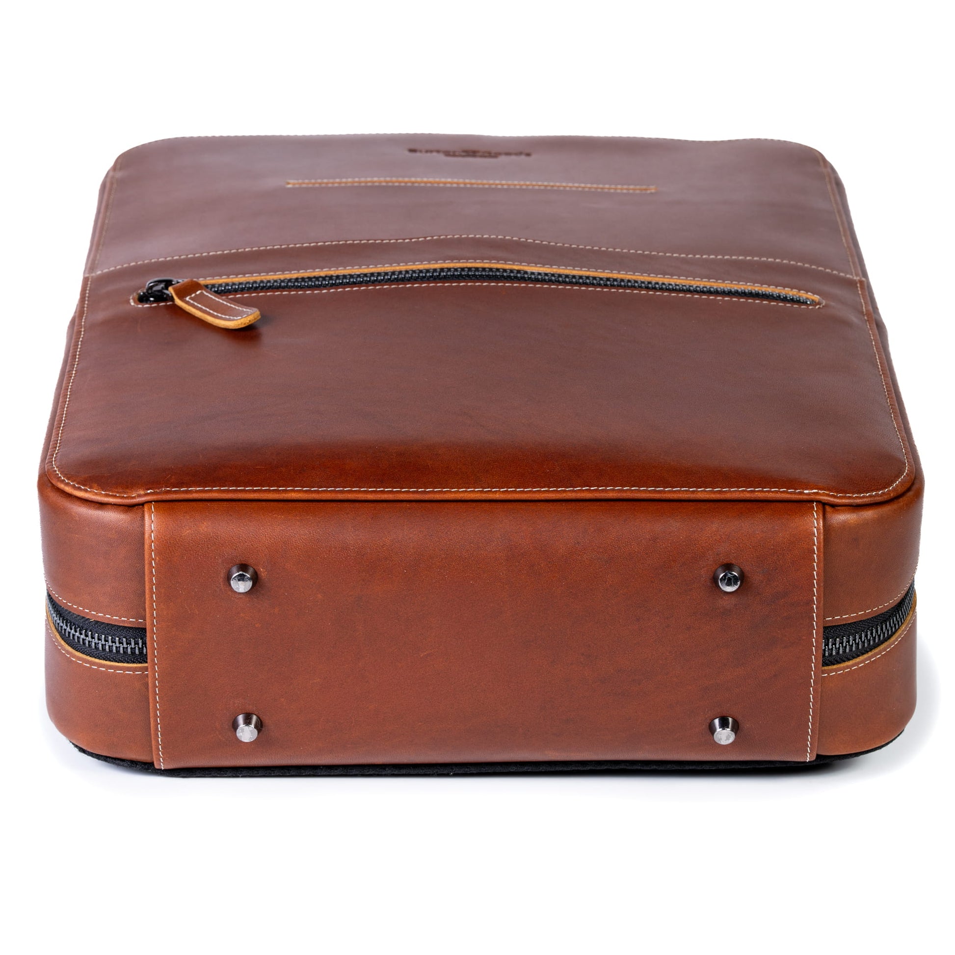 Burton Goods LLC® Leather Bag Mahogany Modern Leather Laptop Backpack