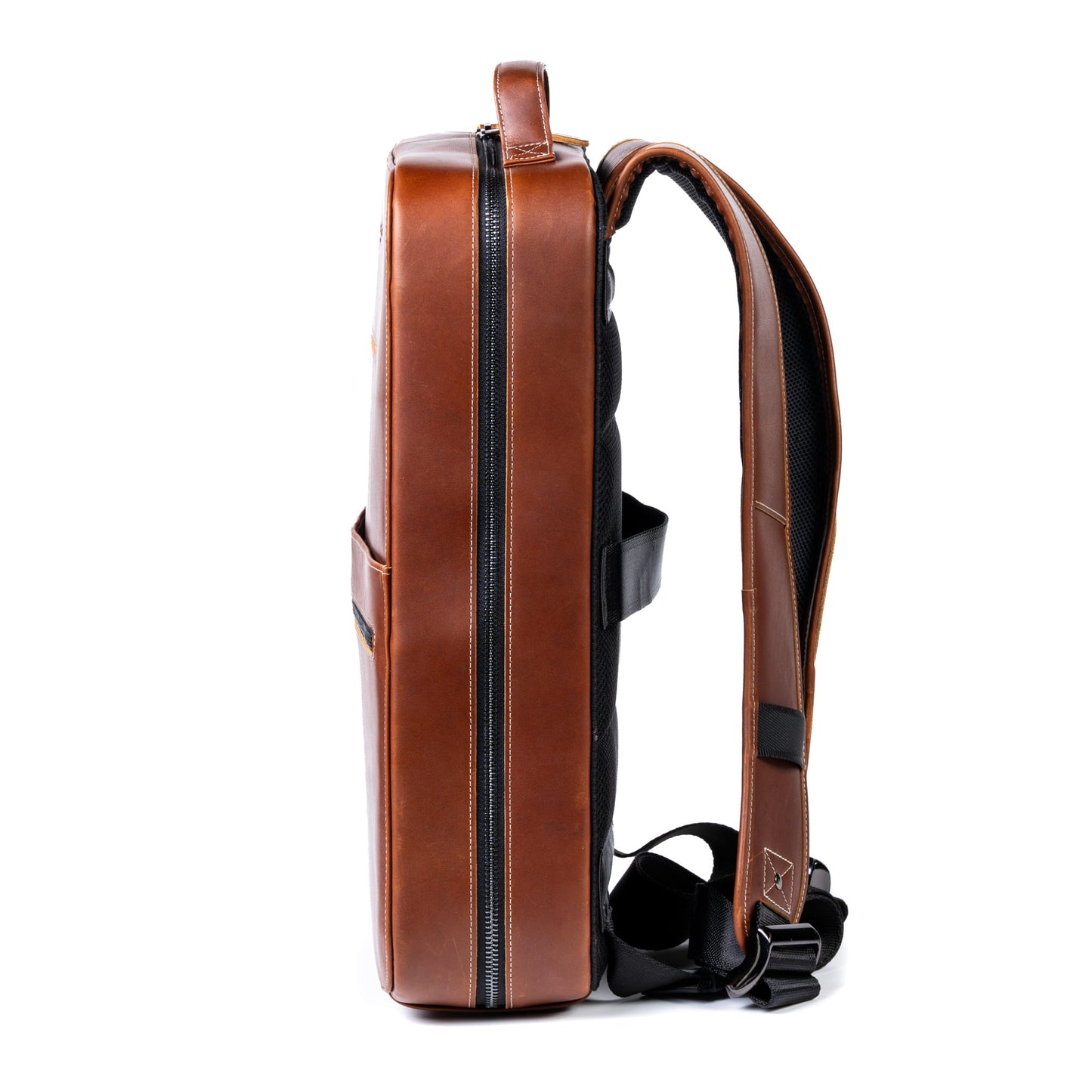 Burton Goods LLC® Leather Bag Mahogany Modern Leather Laptop Backpack
