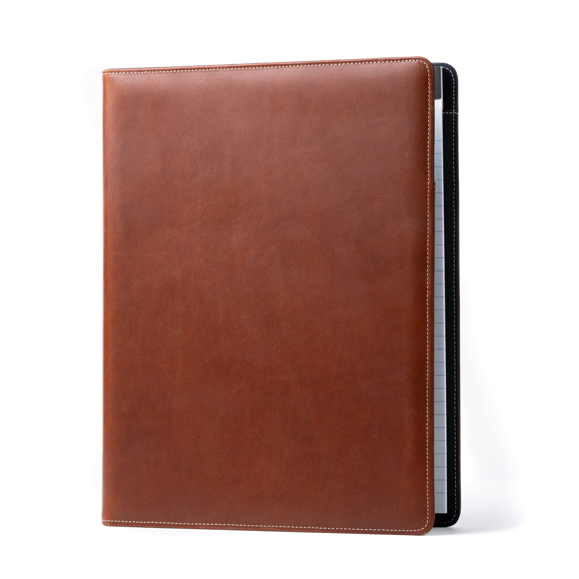 Burton Goods LLC® Light Mahogany Leather Padfolio with iPad sleeve