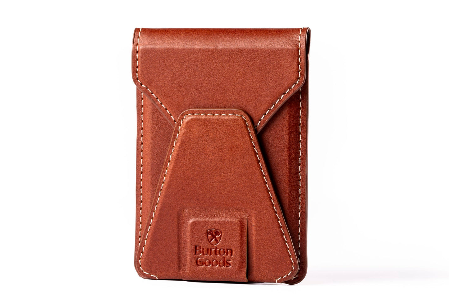Burton Goods LLC® MagSafe wallet Deep Amber Slim Magsafe Leather Wallet Stand