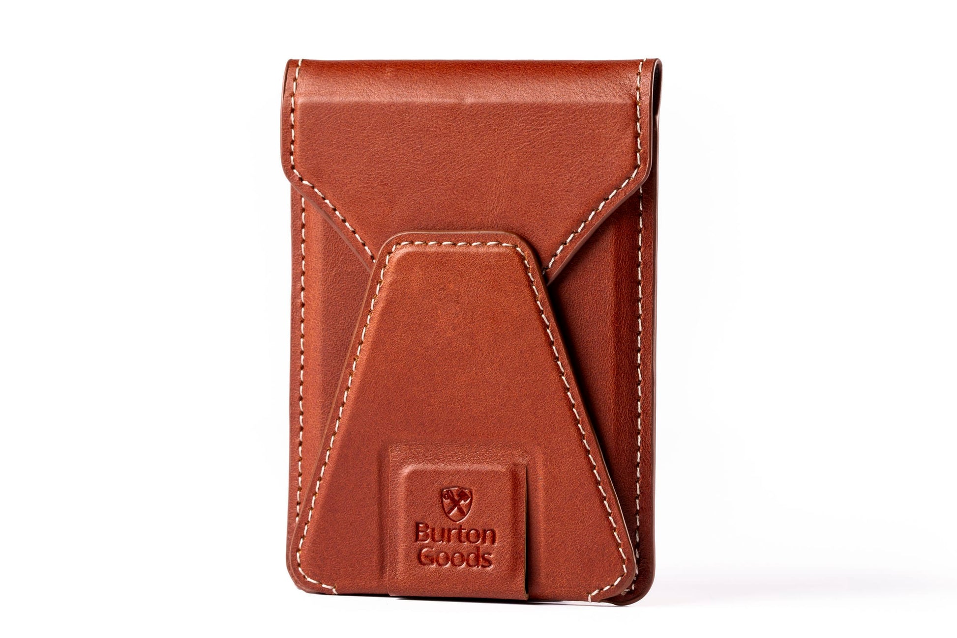 Burton Goods LLC® MagSafe wallet Deep Amber Slim Magsafe Leather Wallet Stand