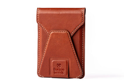 Burton Goods LLC® MagSafe wallet Deep Amber Slim Magsafe Leather Wallet Stand
