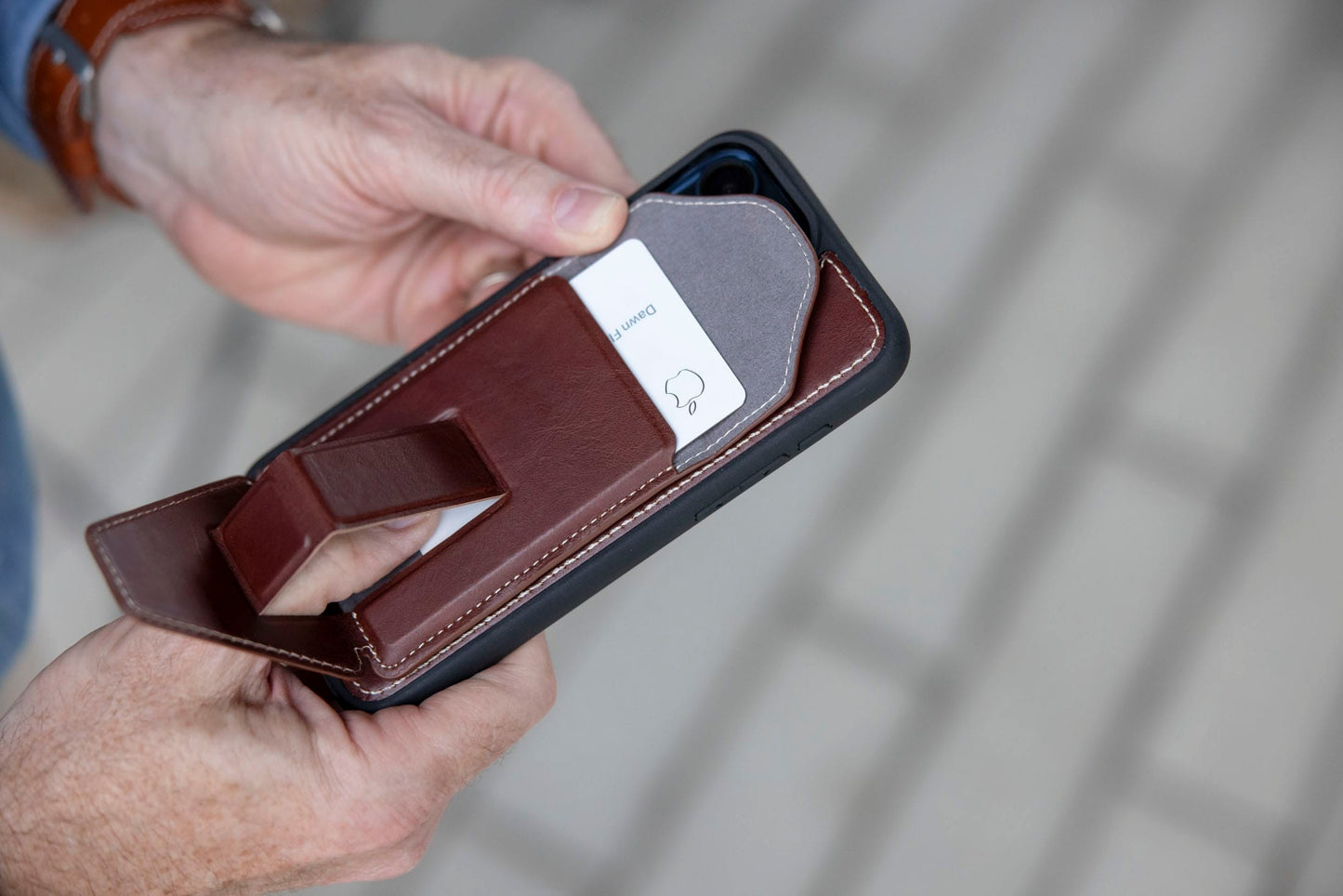 Burton Goods LLC® MagSafe wallet Slim Magsafe Leather Wallet Stand