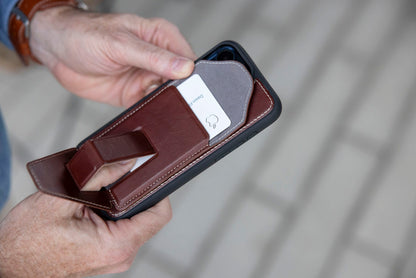Burton Goods LLC® MagSafe wallet Slim Magsafe Leather Wallet Stand