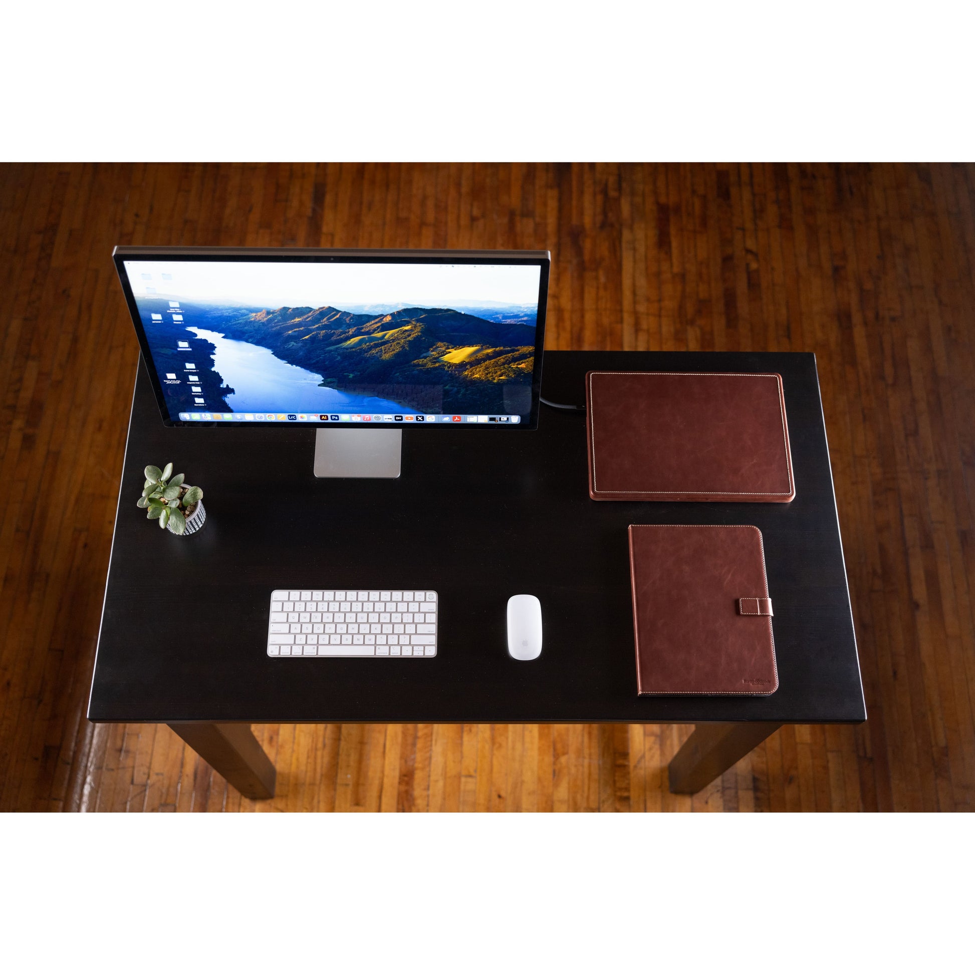 Burton Goods MacBook Case 14” Mahogany Luxury Leather Slim Case For MacBook Pro 14 Inch