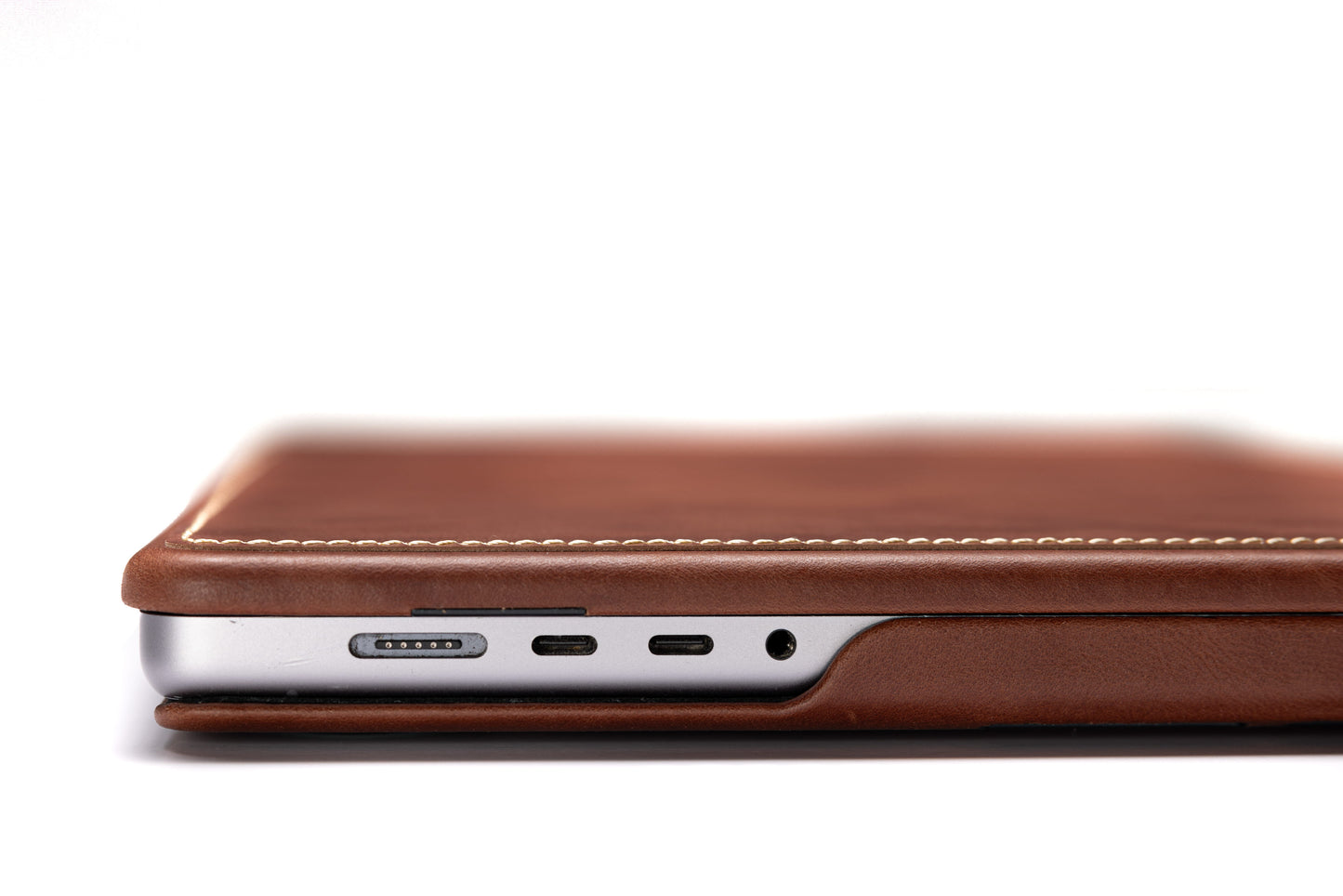 Burton Goods MacBook Case 16” Mahogany Luxury Leather Slim Case For MacBook Pro 16 Inch