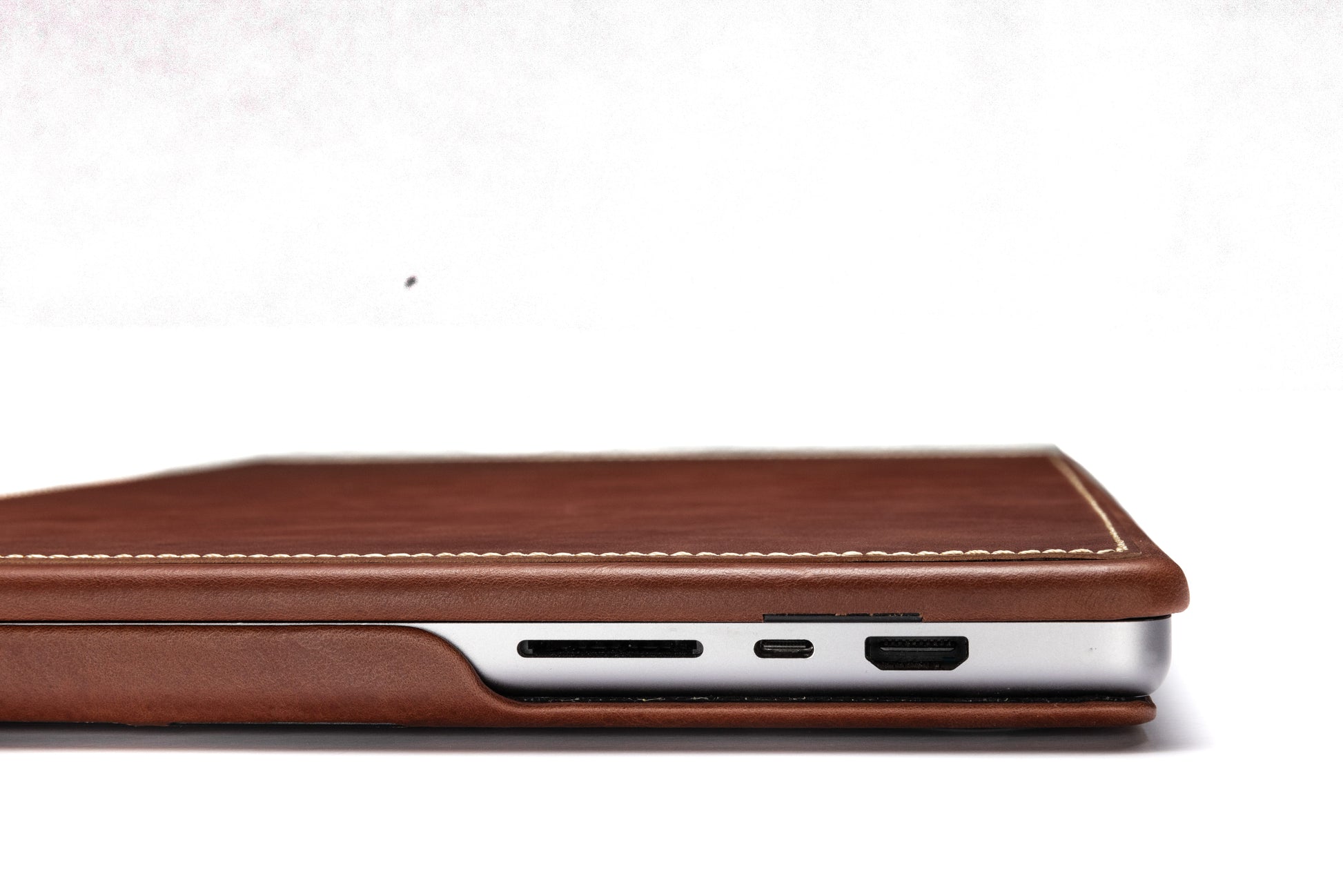 Burton Goods MacBook Case 16” Mahogany Luxury Leather Slim Case For MacBook Pro 16 Inch