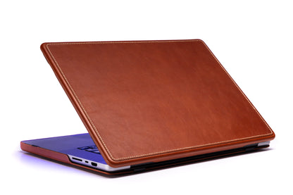 Burton Goods MacBook Case 16” Mahogany Luxury Leather Slim Case For MacBook Pro 16 Inch