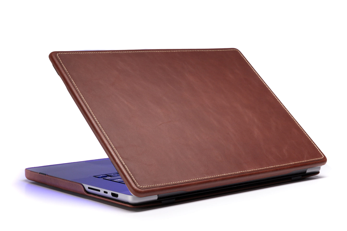 Burton Goods MacBook Case 16” Mahogany Luxury Leather Slim Case For MacBook Pro 16 Inch